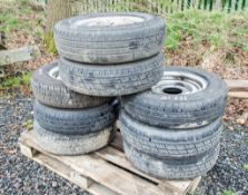 8 - 13 inch trailer wheels & tyres Tyre size: 165 R13