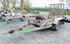 Indespension 8 ft x 4 ft tandem axle plant trailer A611362 ** 1 wheel & hub dismantled **