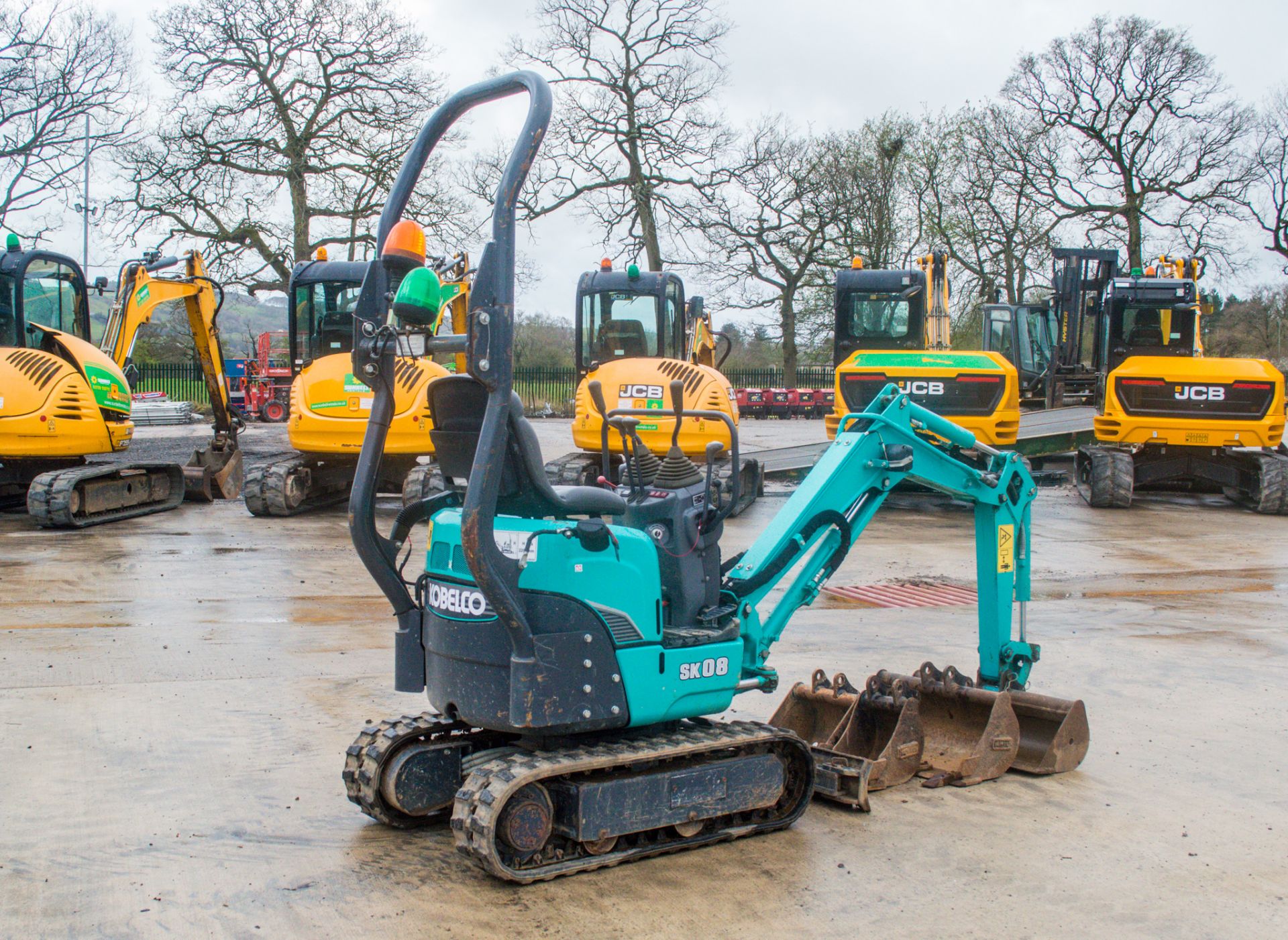 Kobelco SK08 0.8 tonne rubber tracked micro excavator Year: 2018 S/N: PT07-04046 Recorded Hours: 375 - Image 3 of 15
