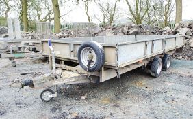 Ifor Williams LM166G 16 ft x 6 ft 6 inch tandem axle drop side trailer S/N: 152935