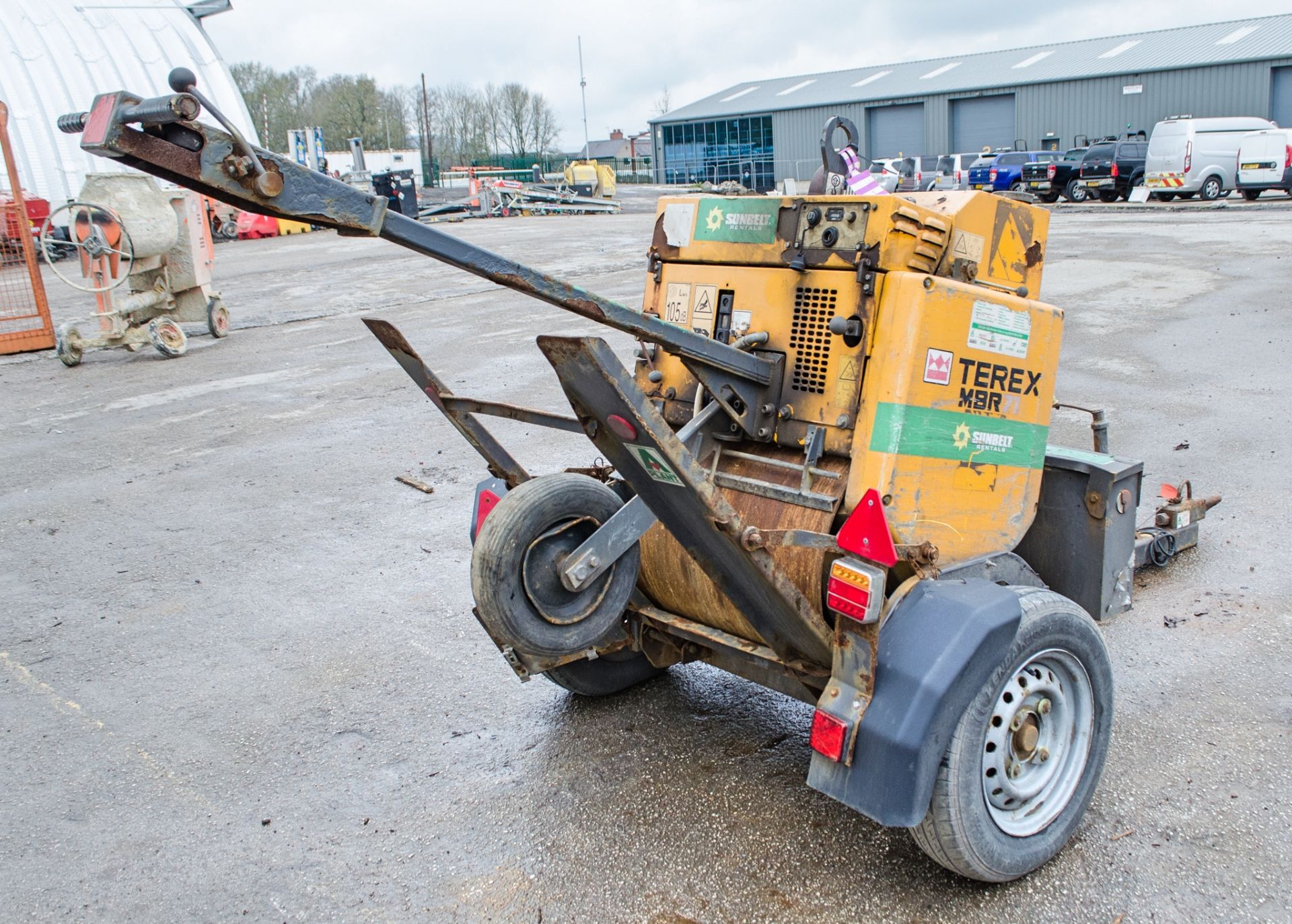 Terex MBR71 diesel driven single drum pedestrian roller/breaker c/w trailer A733875/A852056 - Image 2 of 5