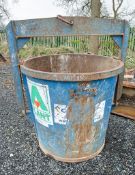 Conquip 1000 litre circular muck tipping skip A594741