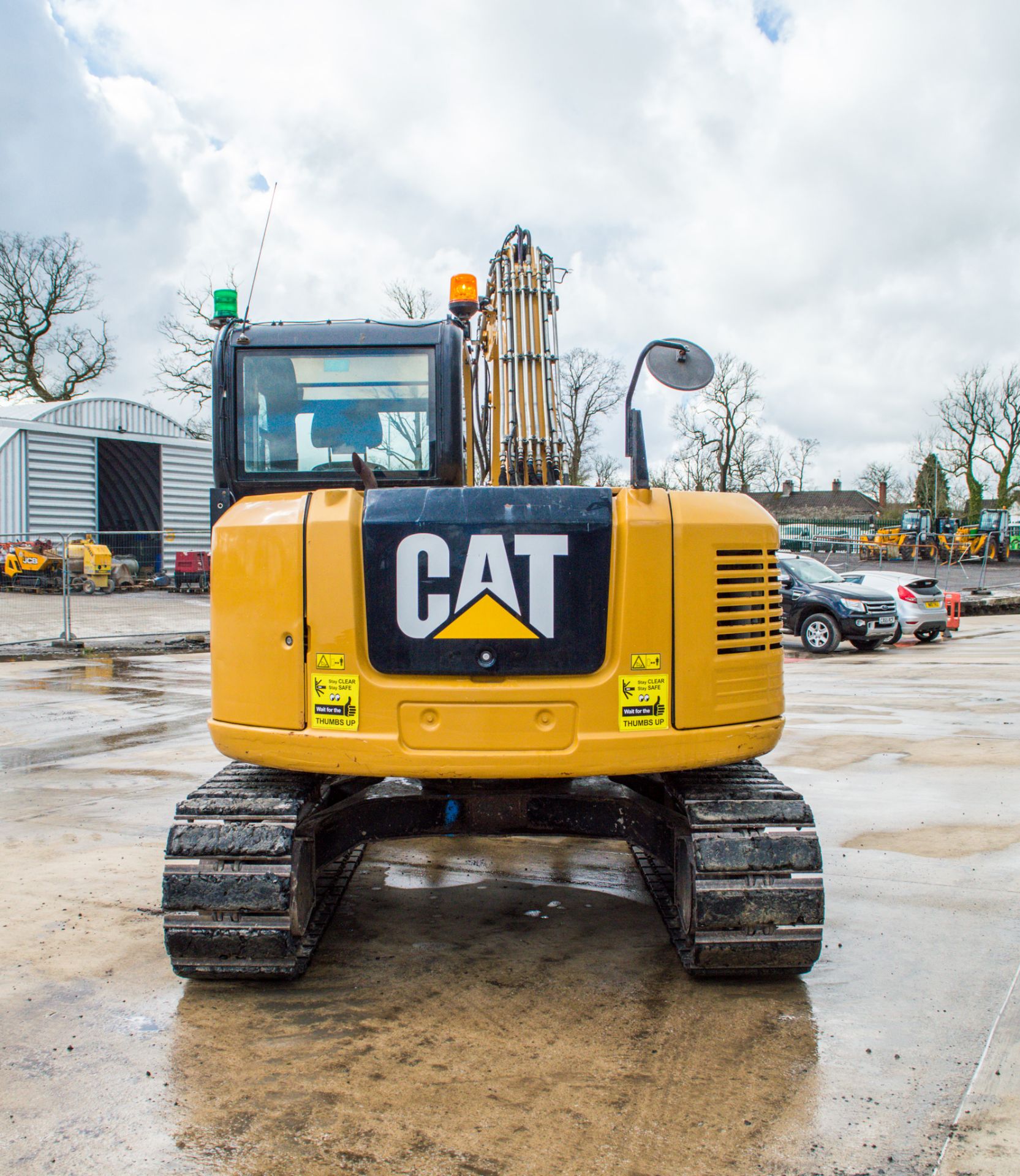 Caterpillar 308E2 CR 8 tonne rubber pad steel tracked excavator Year: 2014 S/N: FJX01728 Recorded - Image 6 of 23