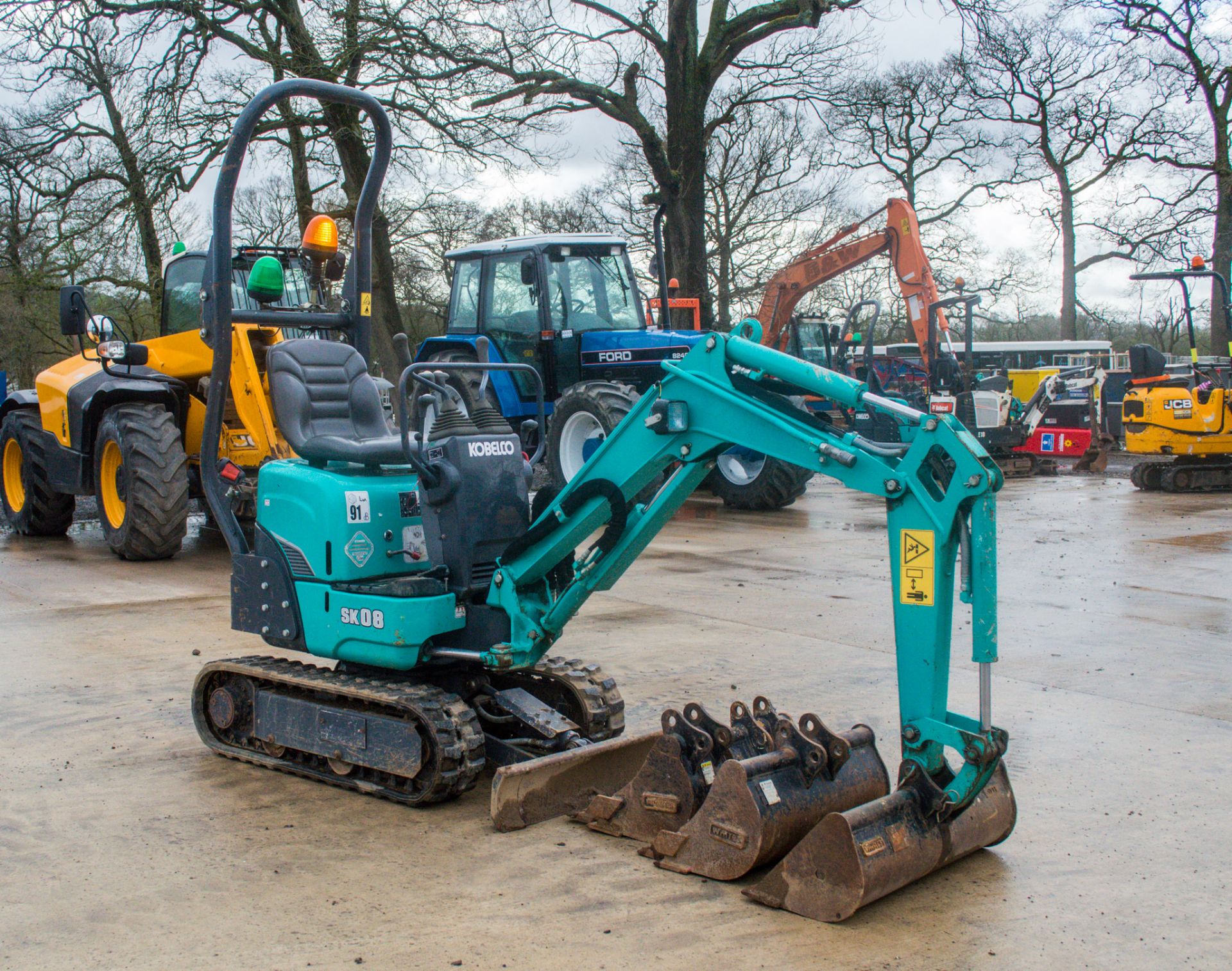 Kobelco SK08 0.8 tonne rubber tracked micro excavator Year: 2018 S/N: PT07-04046 Recorded Hours: 375 - Image 2 of 15
