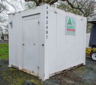 10 ft x 8 ft steel anti vandal site office unit c/w keys A542467