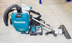Makita 36v cordless back pack vacuum cleaner c/w 1 - 18v battery (needs 2) & charger A1089305