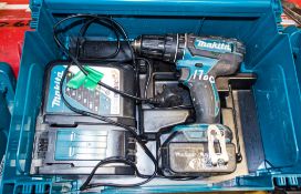 Makita DHP482 18v cordless hammer drill c/w battery, charger & carry case A958889