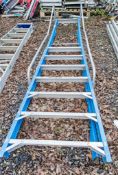 7 tread glass fibre framed step ladder ** Step missing **