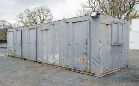 32 ft x 10 ft steel anti vandal site welfare unit Comprising of: kitchen, canteen, drying room,