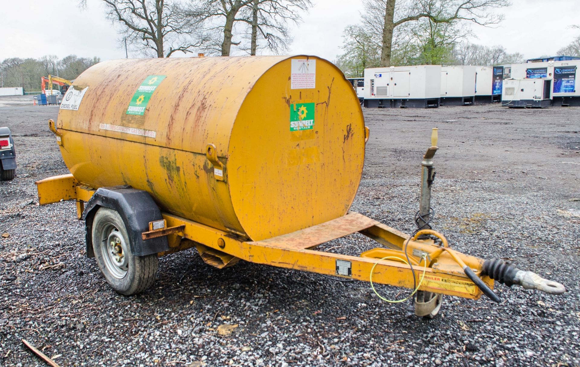 Trailer Engineering 950 litre fast tow bunded fuel bowser c/w 12v electric pump, delivery hose &
