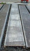 Aluminium staging board approximately 12ft long