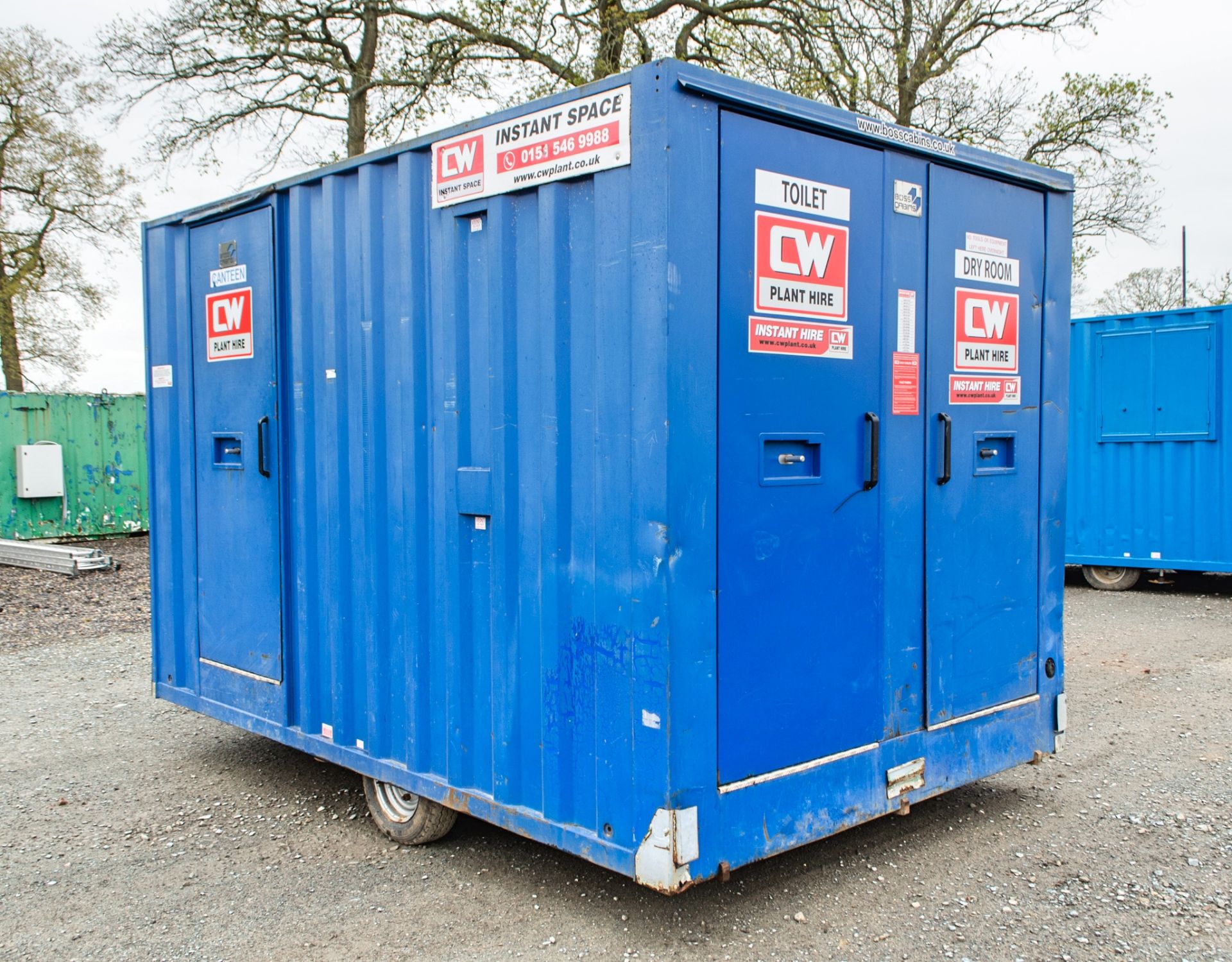 Boss Cabins 12 ft x 8 ft steel anti vandal mobile welfare unit Comprising of: Canteen, toilet & - Image 4 of 12