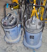 2 - Numatic 110v vacuum cleaners ** No hoses **