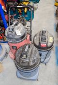 3 - Numatic 110v vacuum cleaners ** No hoses and parts missing ** WOOCH405, 23010527, 23011584