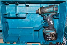 Makita DTD134 14.4 cordless screw gun c/w battery and carry case ** No charger ** 0455013