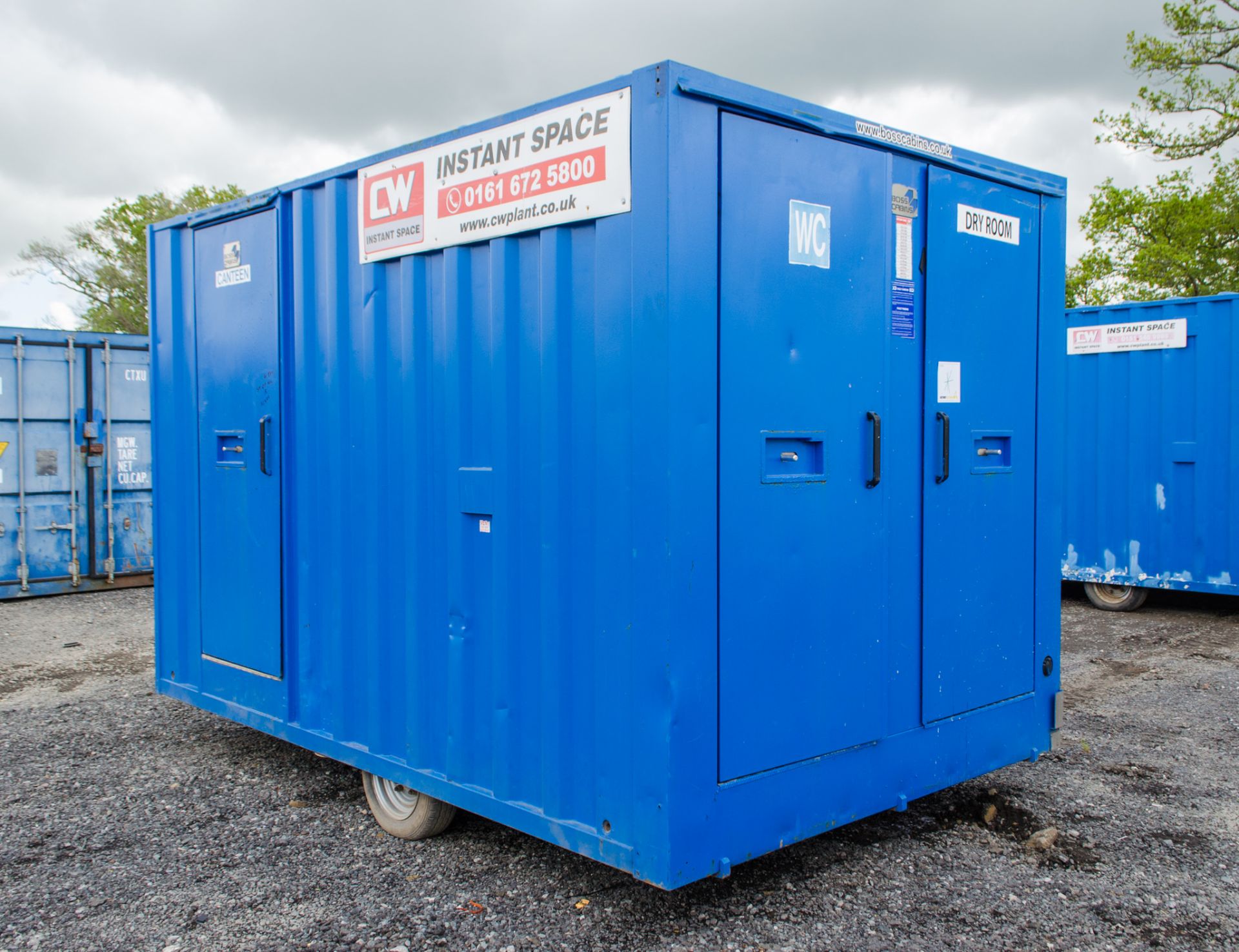Boss Cabins 12 ft x 8 ft steel anti vandal mobile welfare unit Comprising of: Canteen, toilet & - Image 4 of 9