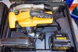 Dewalt DW007 cordless circular saw c/w charger. 2 batteries and carry case SVC49