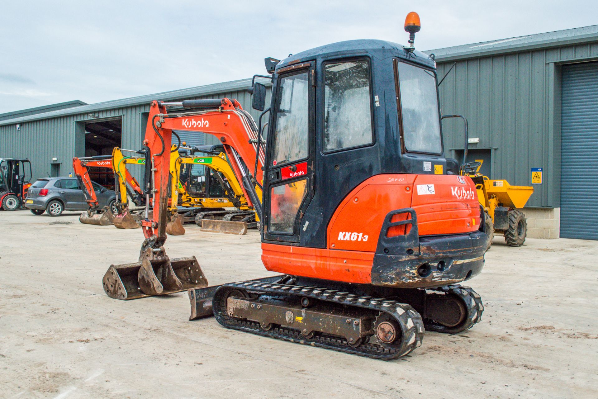 Kubota KX61-3 2.6 tonne rubber tracked excavator Year: 2014 S/N: 80677 Recorded Hours: 3027 piped, - Image 4 of 22
