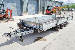 Ifor Williams TB5021 5 metre by 2.1 metre tri-axle tilt bed dropside trailer c/w drop down tail