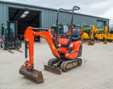 Kubota K008-3 0.8 rubber tracked micro excavator Year: 2018 S/N: 31134 Recorded Hours: 623 Piped,
