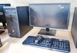 Hewlett Packard desktop computer c/w flat screen monitor, keyboard and mouse ** Hard drive