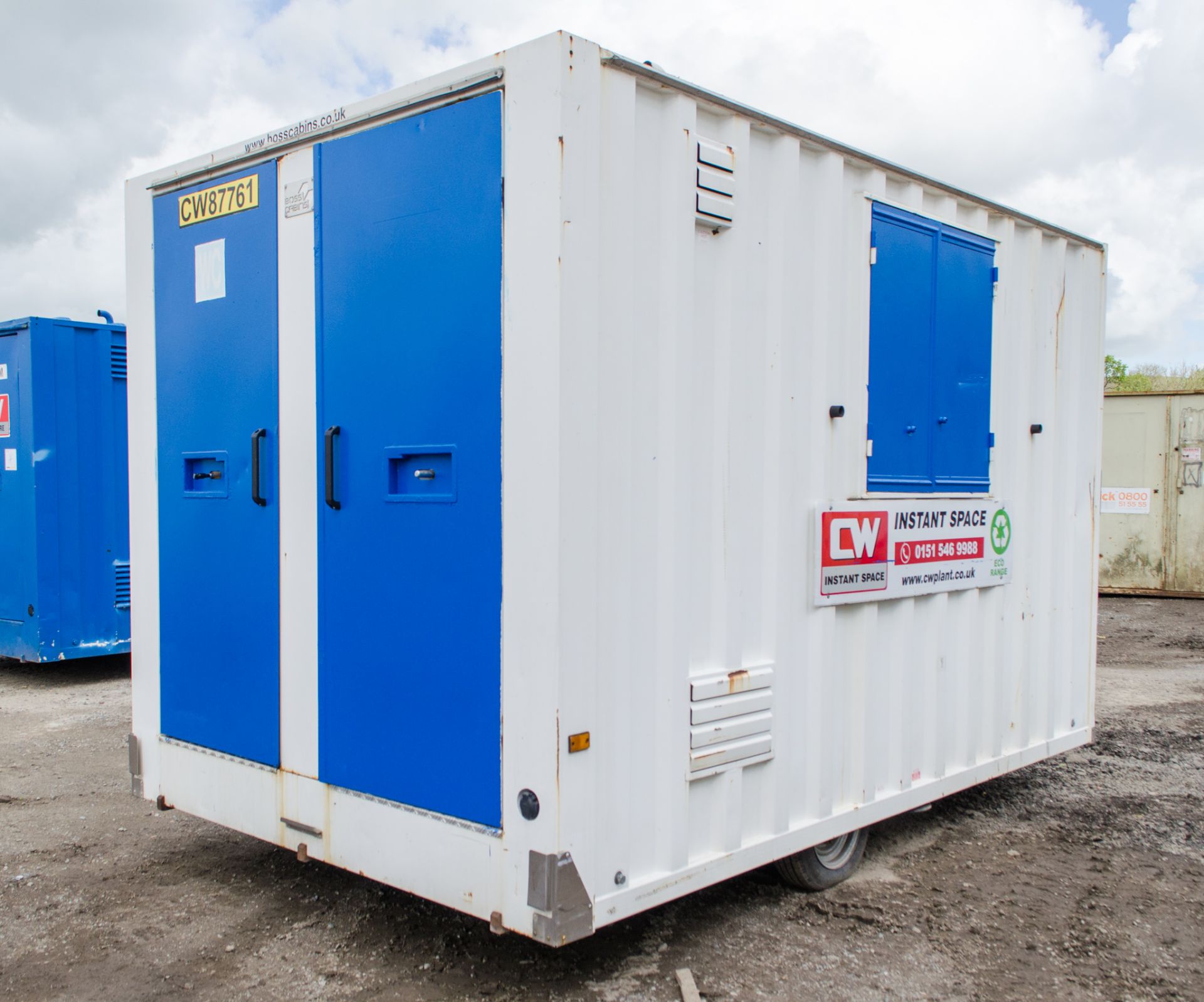 Boss Cabins 12 ft x 8 ft steel anti vandal mobile welfare unit Comprising of: Canteen, toilet & - Image 3 of 11