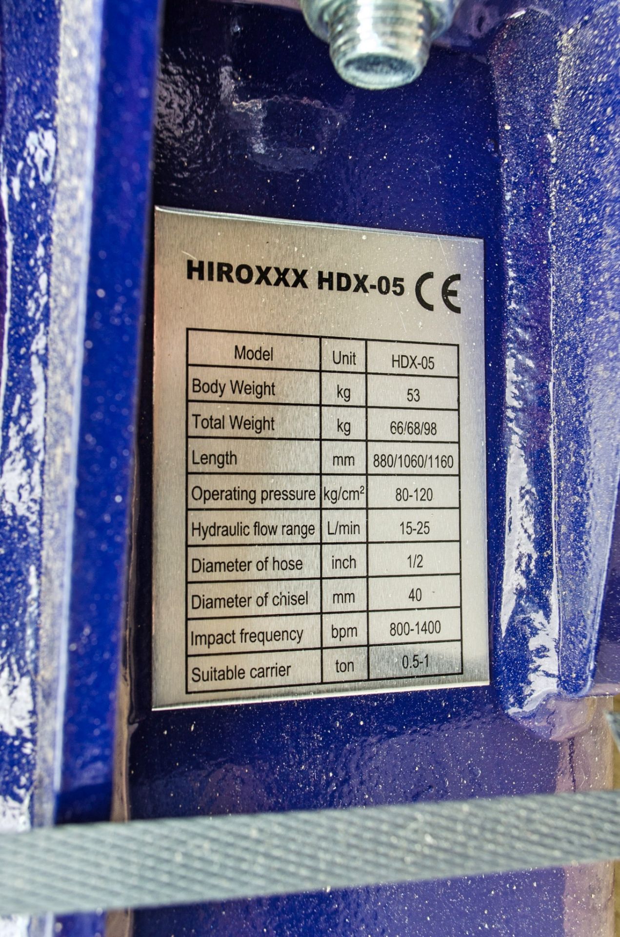 Hirox HD-X05 hydraulic breaker to suit 0.5 to 1.5 tonne excavator ** New & Unused ** - Image 4 of 4