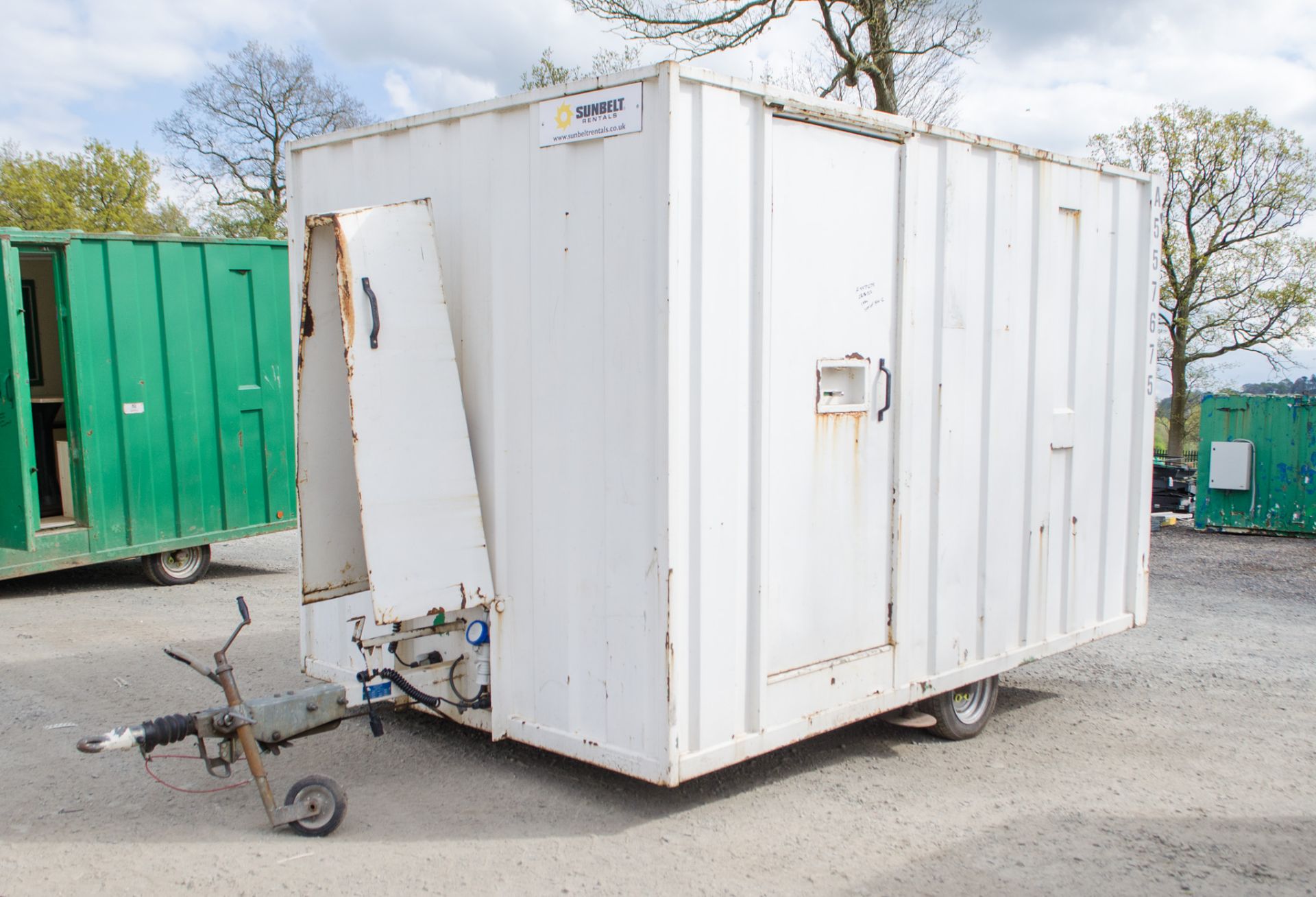 Groundhog 12 ft x 8 ft steel anti vandal mobile welfare unit Comprising of: Canteen, toilet &