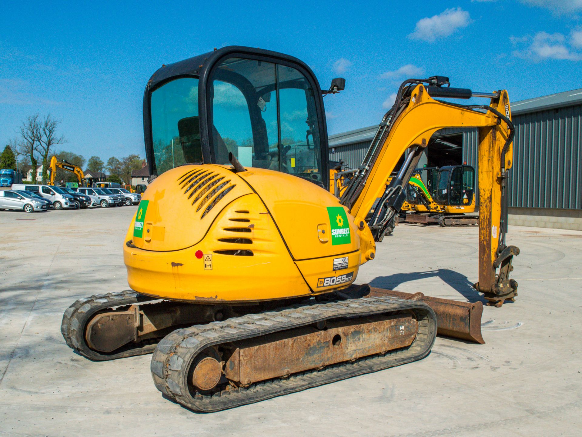JCB 8055 RTS 5.5 tonne rubber tracked midi excavator Year: 2014 S/N: 2060727 Recorded Hours: 2618 - Image 3 of 25
