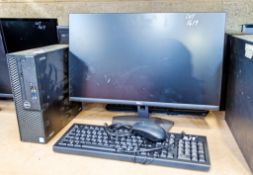 Dell Optiplex 3050 desktop computer c/w flat screen monitor, keyboard and mouse ** Hard drive