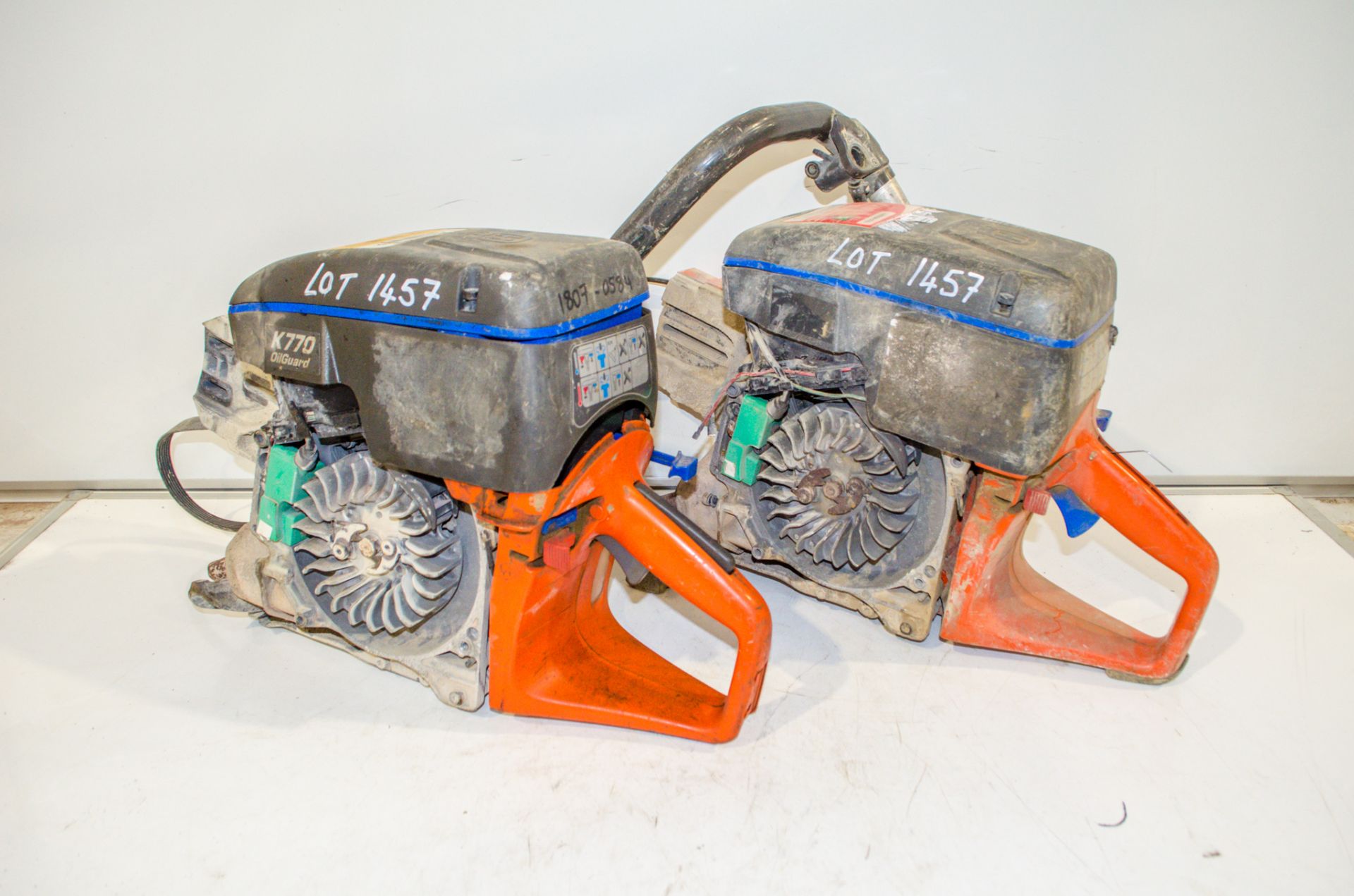 2 - Husqvarna K760 petrol driven cut off saws for spares