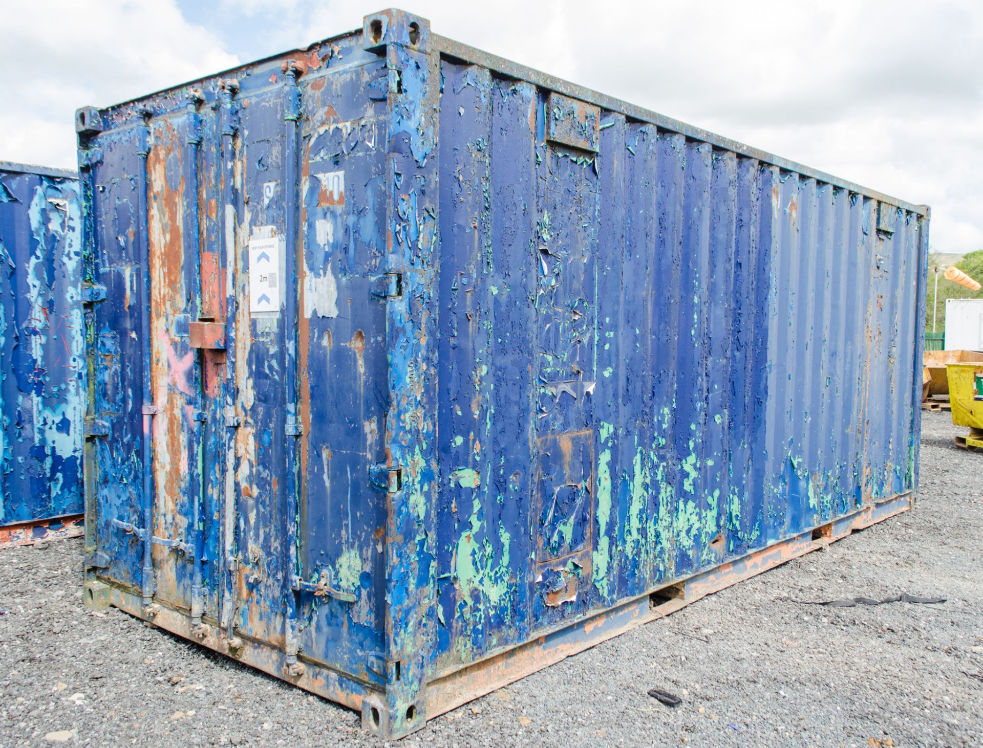20 ft x 8 ft steel shipping container c/w contents