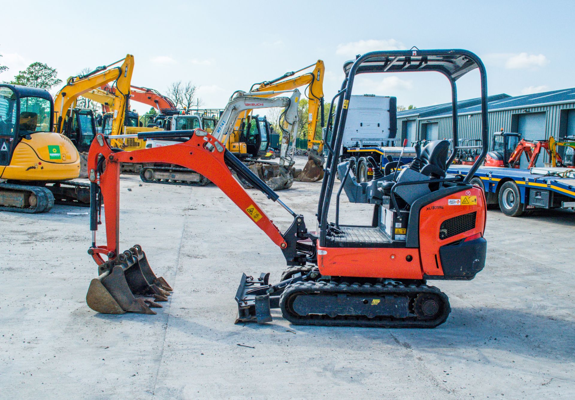 Kubota KX016-4 1.6 tonne rubber tracked mini excavator Year: 2018 S/N: 63080 Recorded Hour: 665 - Image 7 of 21