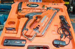 Paslode IM350+ cordless nail gun c/w charger, 2 batteries and carry case 0422-0604