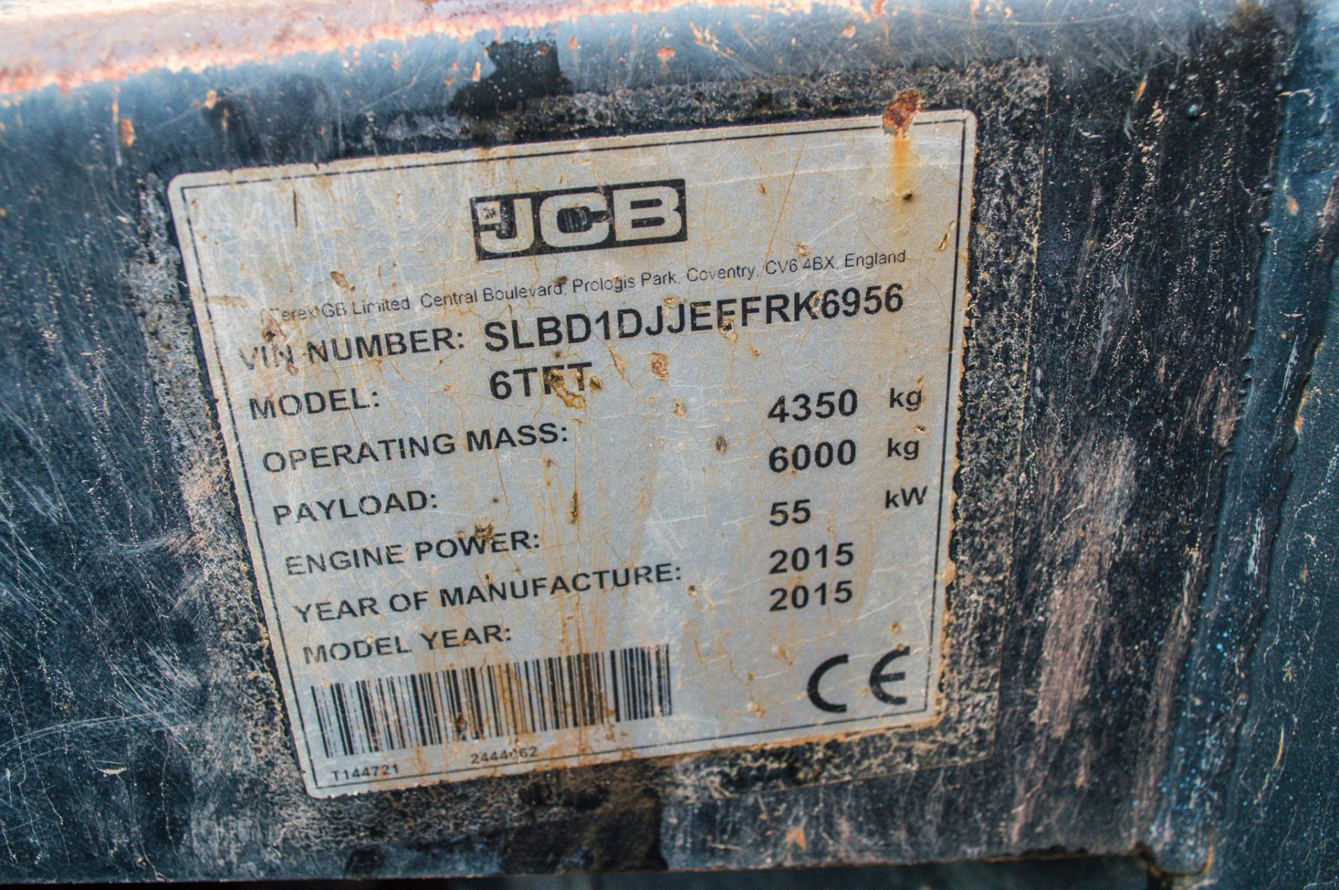 JCB 6T 6 tonne straight skip dumper Year: 2015 - Image 23 of 23