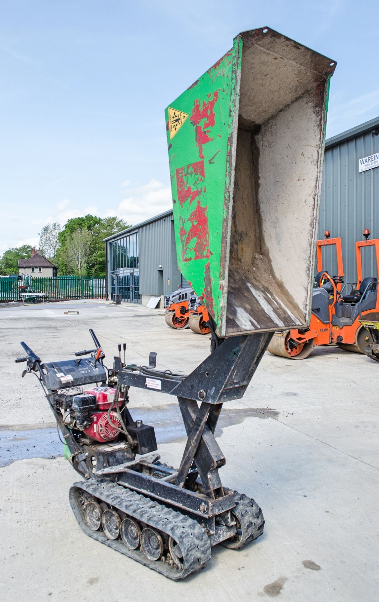 TD500 petrol driven walk behind hi tip rubber tracked dumper A699734 - Image 14 of 16