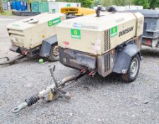 Doosan 7/41 diesel driven fast tow mobile air compressor Year: 2015 S/N: 433833 Recorded Hours: 1132