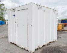 10 ft x 8 ft steel anti vandal office site unit c/w keys A446343