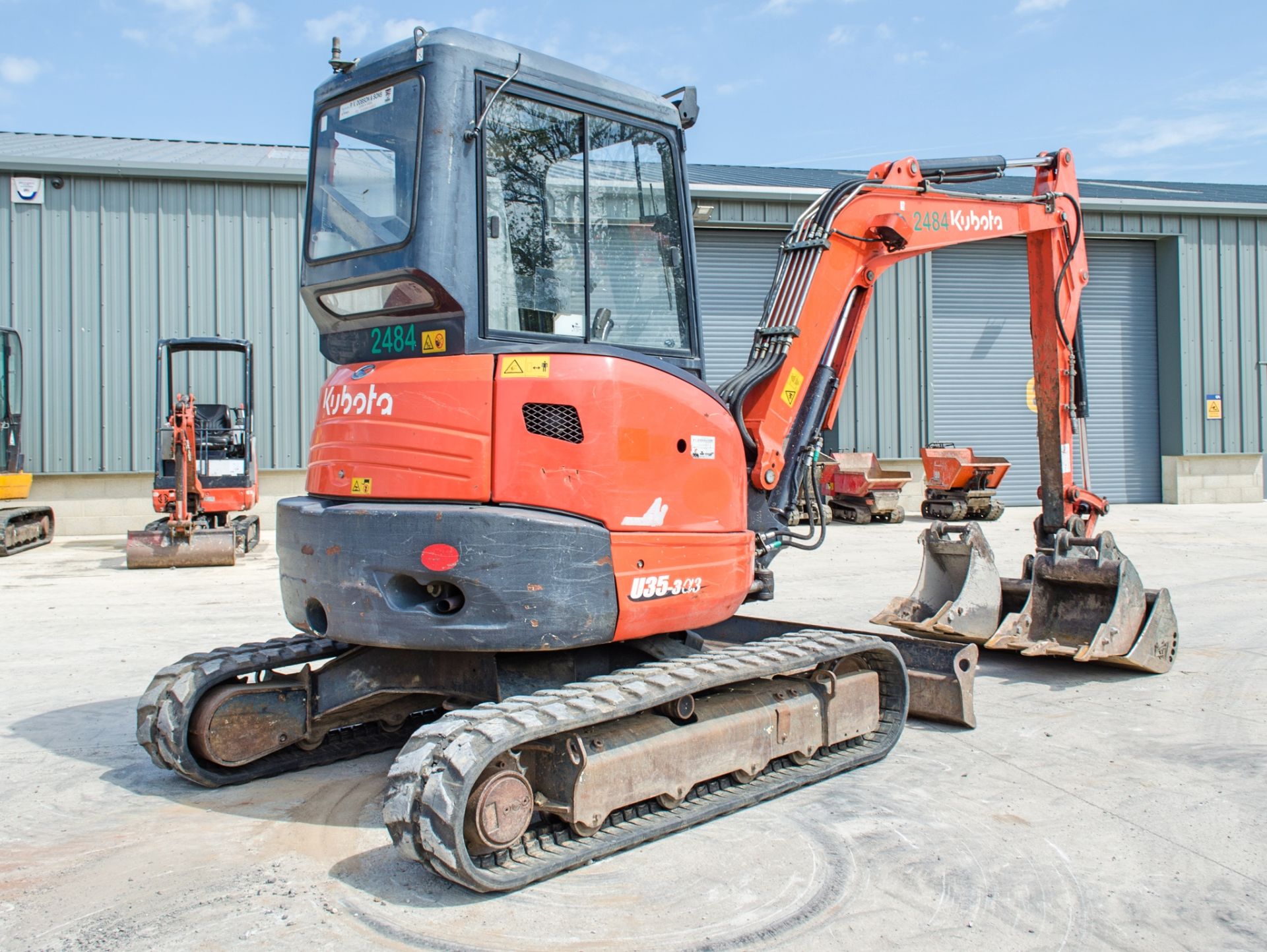 Kubota U35-3 Alpha 3 3.5 tonne rubber tracked excavator Year: 2014 S/N: 86278 Recorded Hours: 4510 - Image 4 of 21