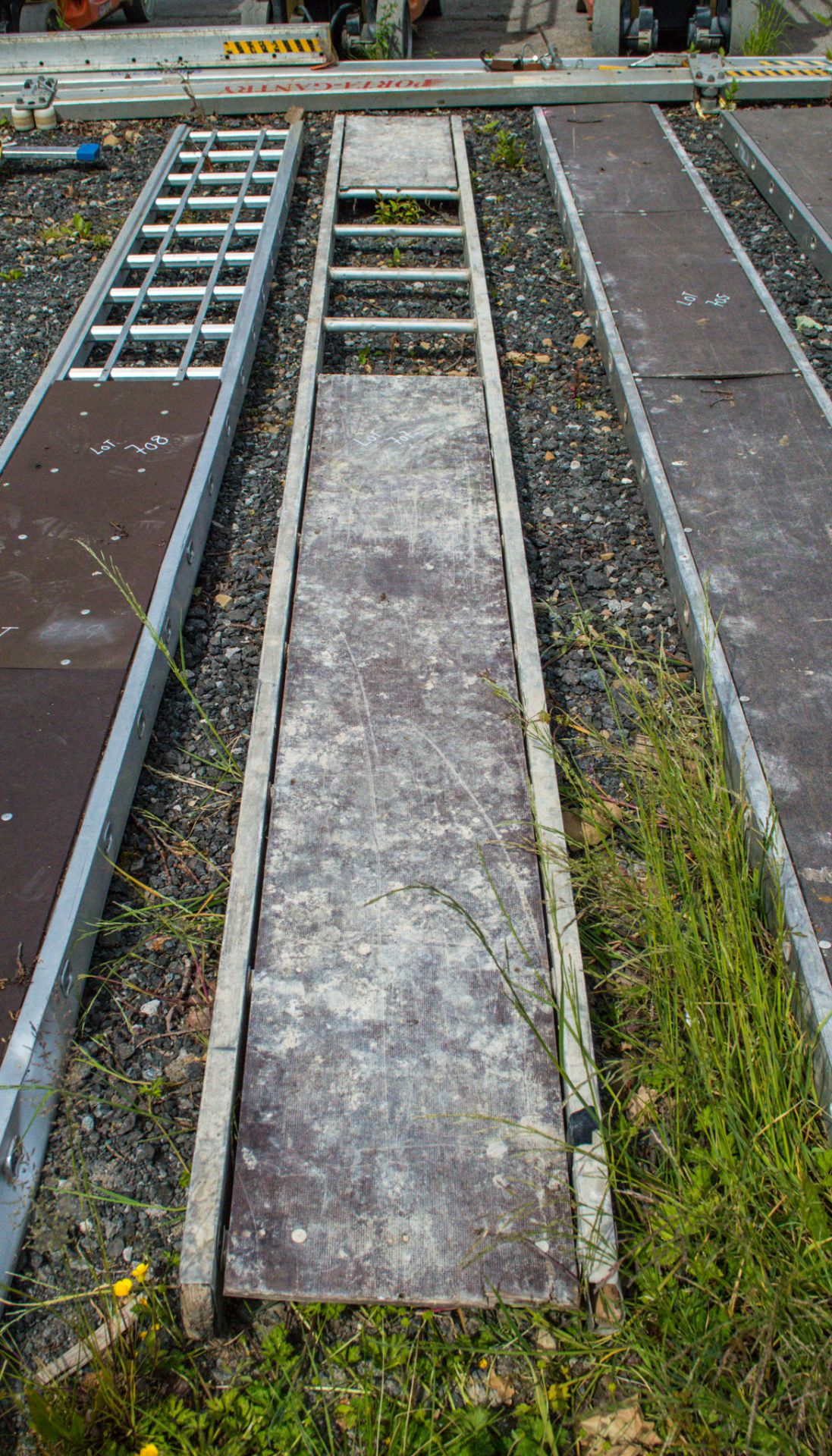 Aluminium staging board approximately 16ft long