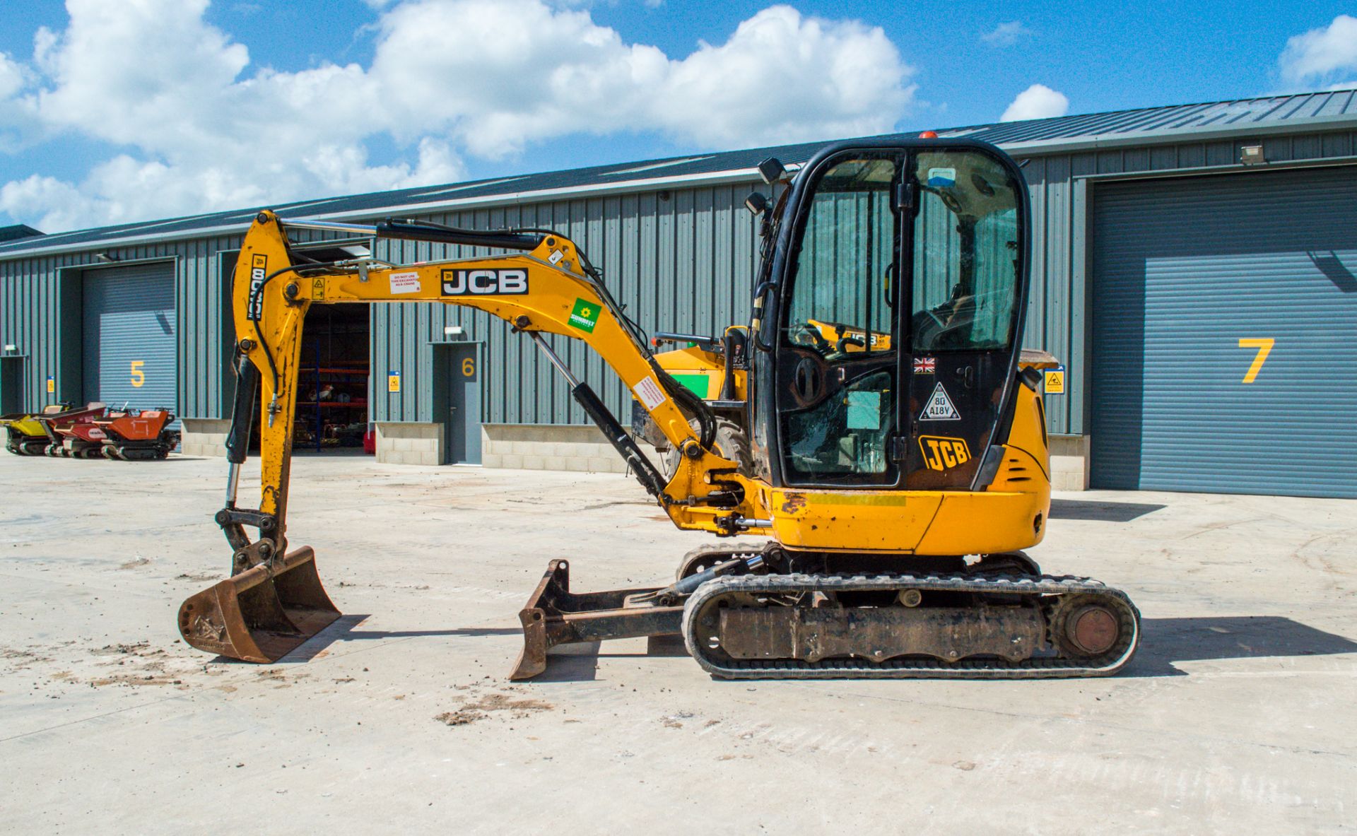 JCB 8030 ZTS 3 tonne rubber tracked excavator Year: 2014 S/N: 21986 Recorded Hours: 3203 piped, - Image 7 of 20