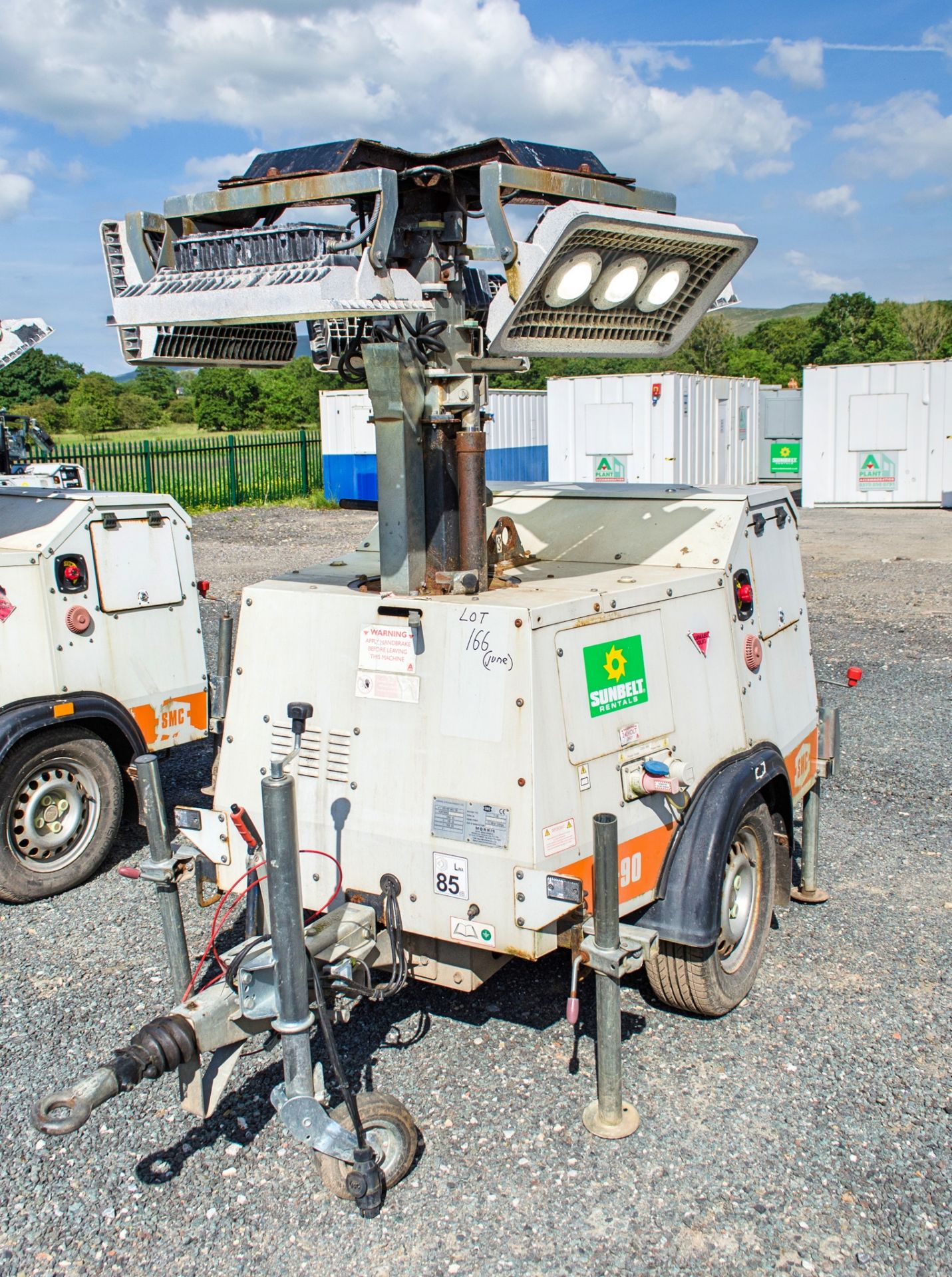 SMC TL90 diesel driven 5 head LED mobile lighting tower Year: 2015 S/N: T901511879 Recorded Hours: