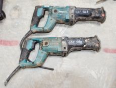 2 - Makita 110v reciprocating saws ** Both with cords cut off **