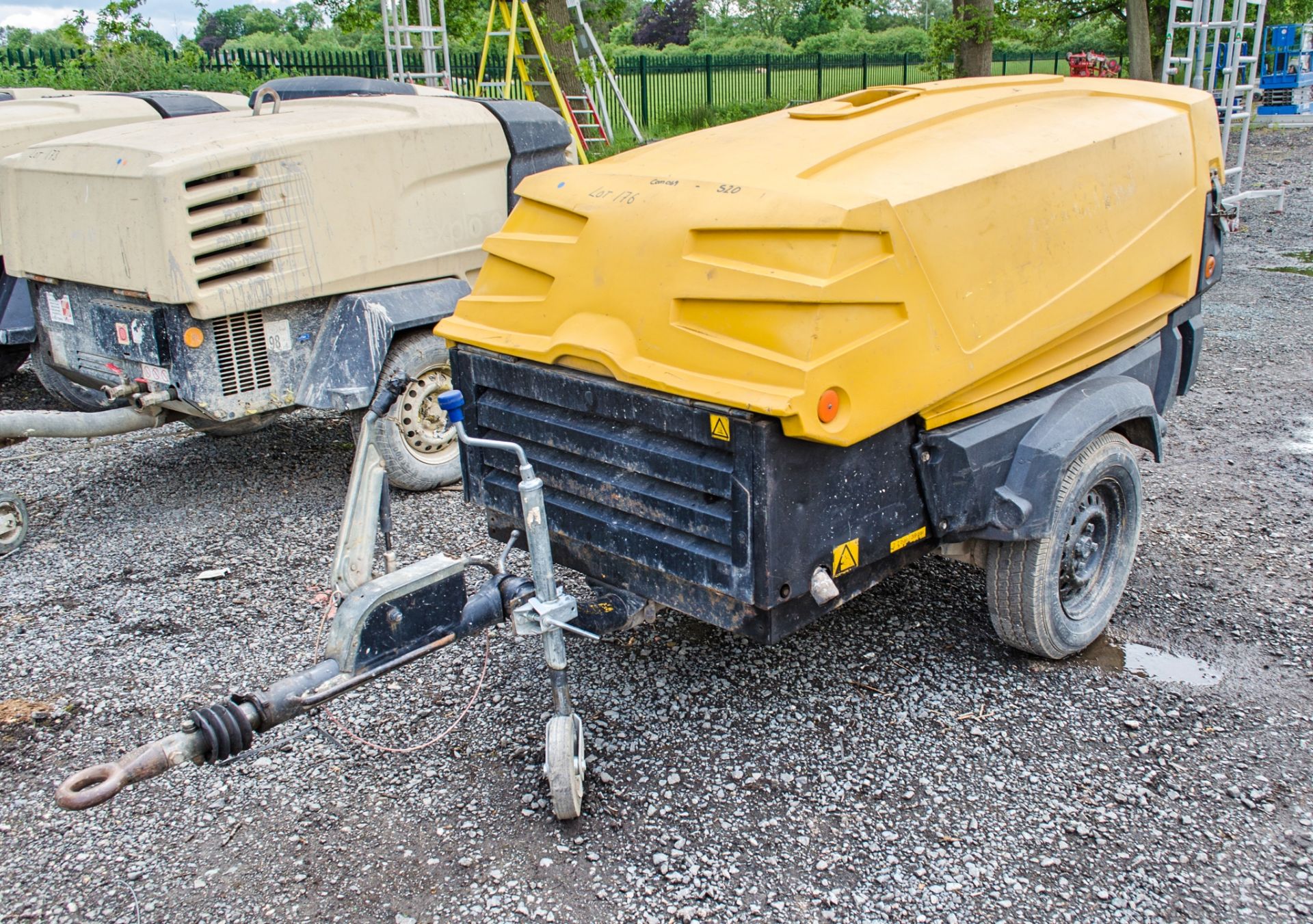 Atlas Copco XAS67 diesel driven mobile air compressor Year: 2006 S/N: 60640780 Recorded Hours: