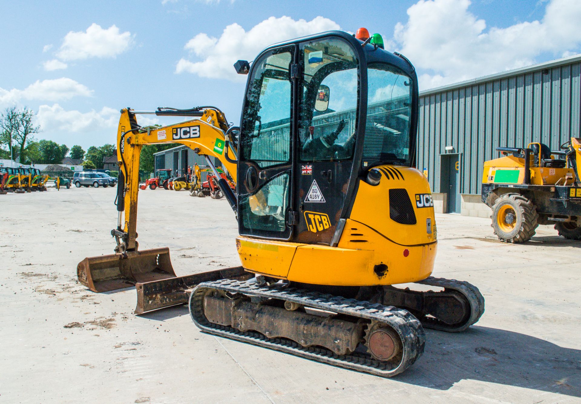 JCB 8030 ZTS 3 tonne rubber tracked excavator Year: 2014 S/N: 21986 Recorded Hours: 3203 piped, - Image 3 of 20