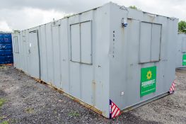 32 ft x 10 ft steel anti vandal office site unit c/w keys A581032