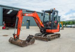 Kubota KX61-3 2.6 tonne rubber tracked excavator Year: 2014 S/N: 80681 Recorded Hours: 3772 piped,