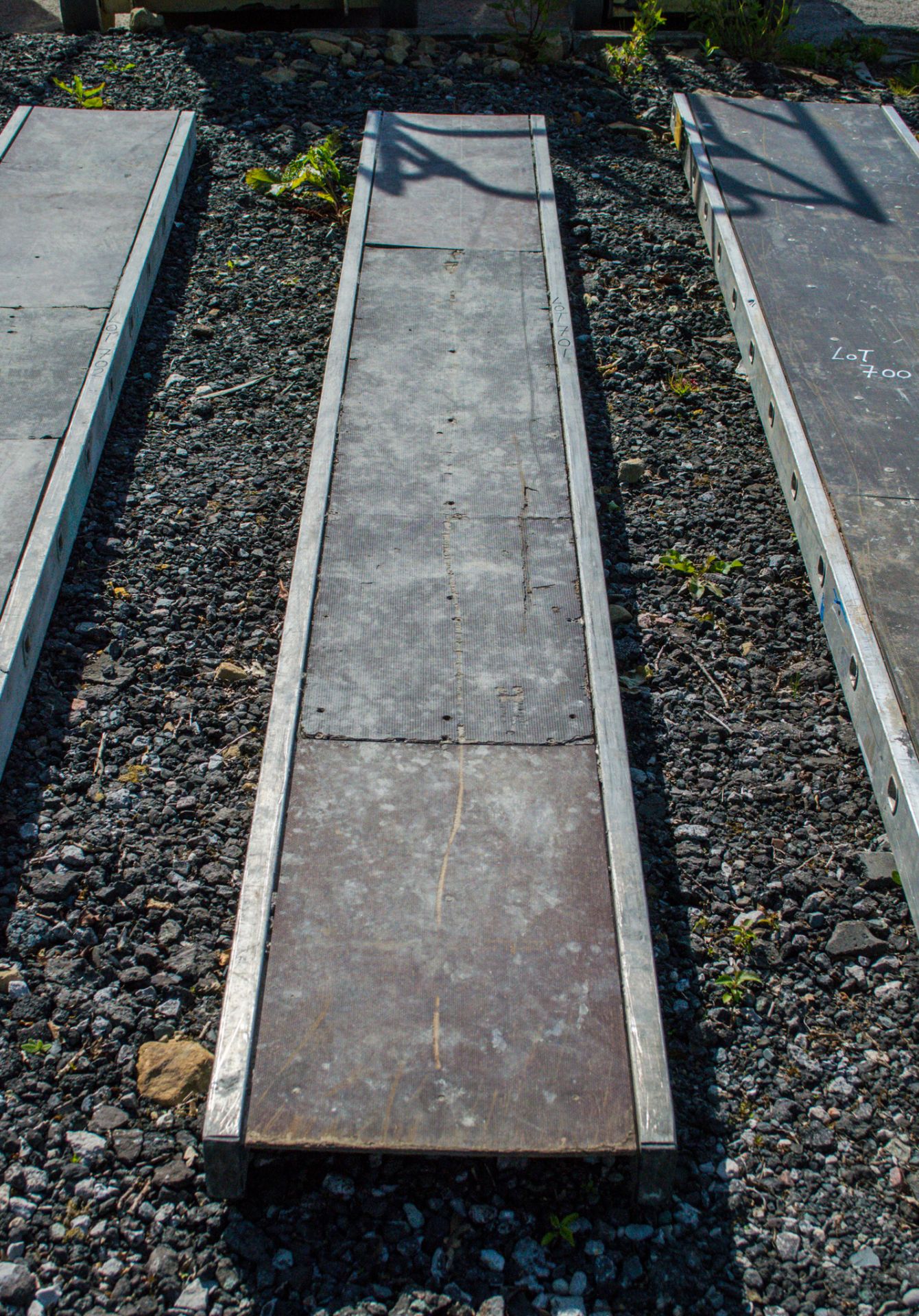 Aluminium staging board approximately 11ft long