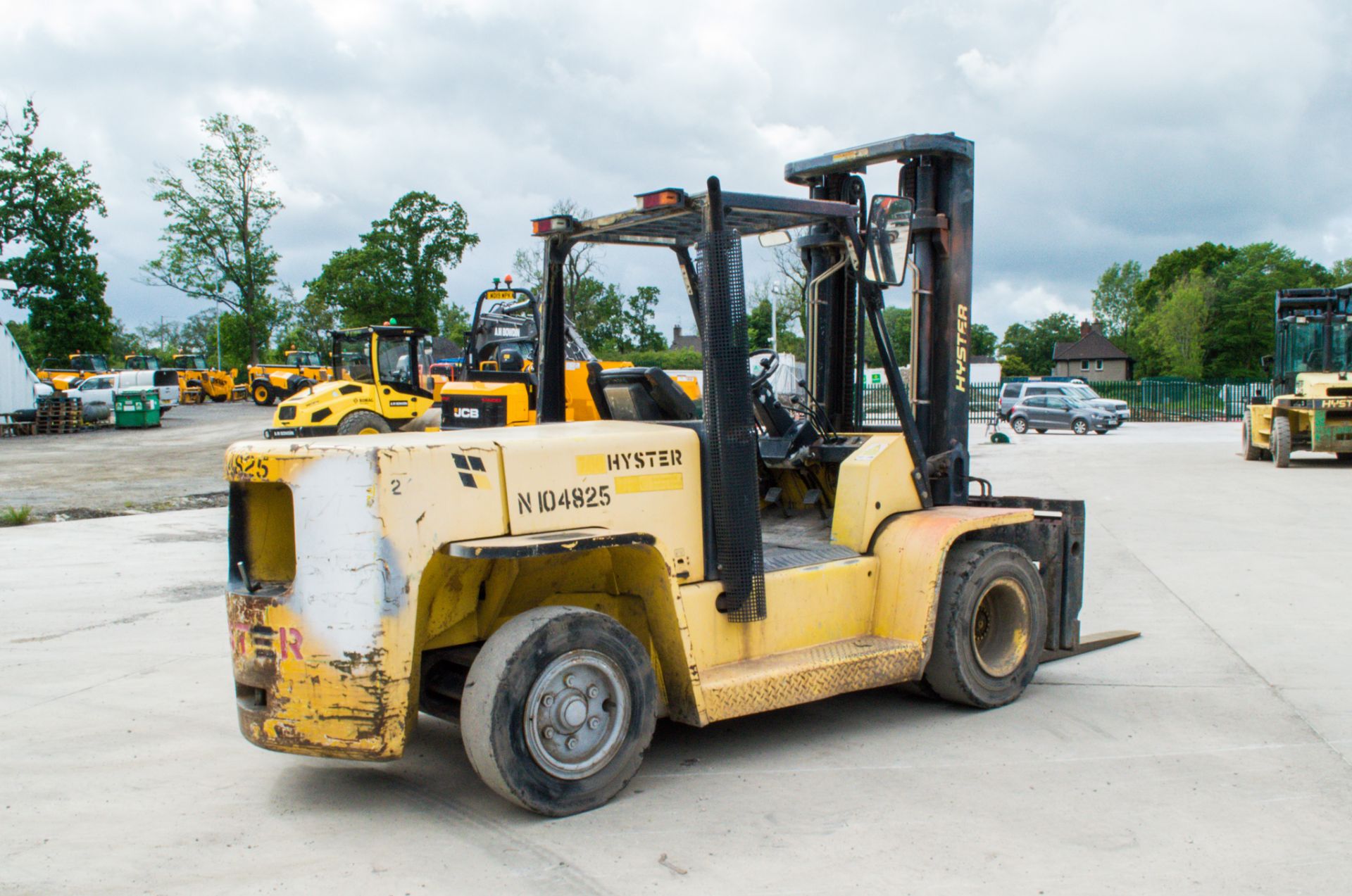 Hyster 7.0 7 tonne diesel driven fork lift truck Year: 2005 S/N:  Recorded Hours: 4370 Side - Image 3 of 18