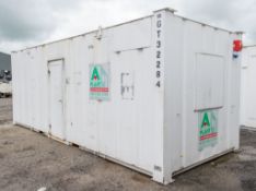 24 ft x 9 ft steel anti vandal office site unit c/w keys GT32284